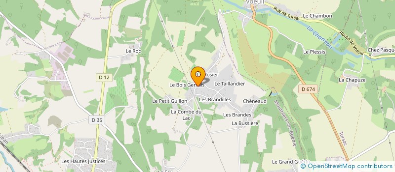 localisation de l'entreprise TAXI LARPE  MOUTHIERS-SUR-BOEME