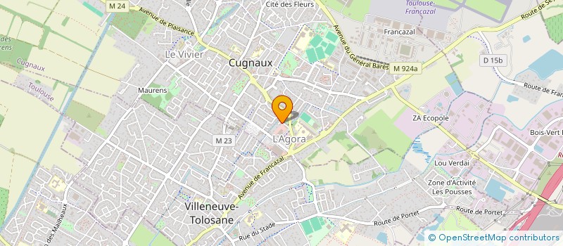 localisation de l'entreprise TAXI LAURENT OCCITANIE   CUGNAUX