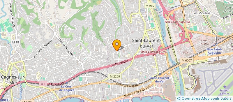 localisation de l'entreprise TAXI LB 06 à SAINT-LAURENT-DU-VAR