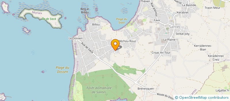 localisation de l'entreprise TAXI LE BOS  SANTEC