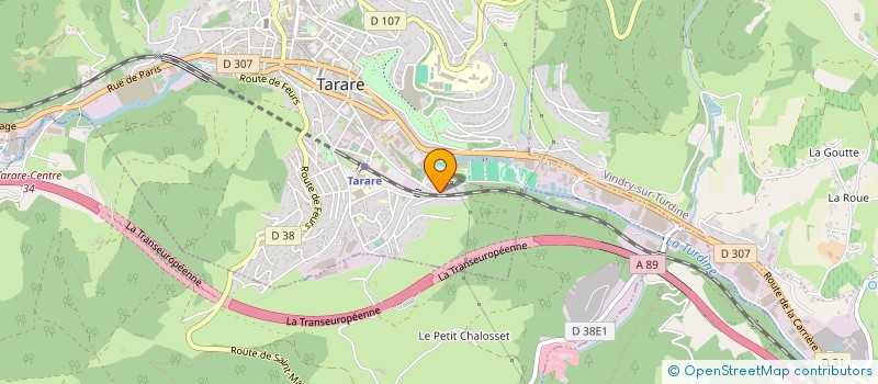 localisation de l'entreprise TAXI LEFEVRE  TARARE