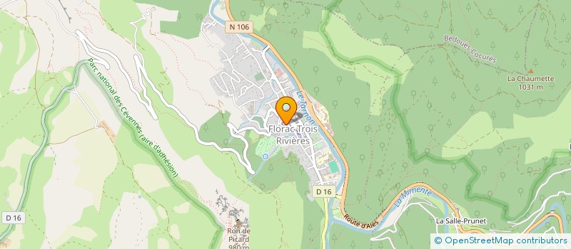 localisation de l'entreprise TAXI LES SOURCES  FLORAC TROIS RIVIERES