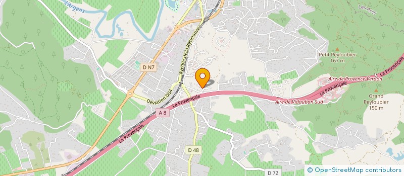 localisation de l'entreprise TAXI MENDES à VIDAUBAN