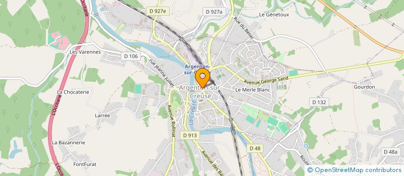 localisation de l'entreprise TAXI MESSAGERIE LEGER à ARGENTON-SUR-CREUSE