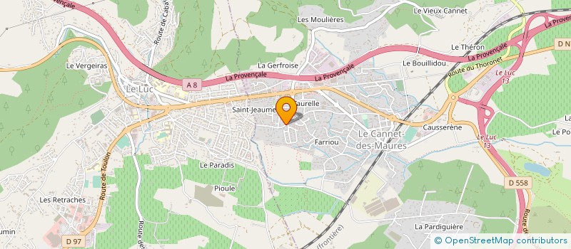 localisation de l'entreprise TAXI MONTAGNE à LE CANNET-DES-MAURES