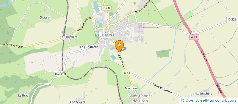 localisation de l'entreprise TAXI MYLENE  BELLENAVES