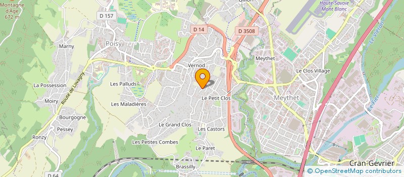 localisation de l'entreprise TAXI ORGANISATION PROFESSIONNELLE HAUTE SAVOIE  THUSY