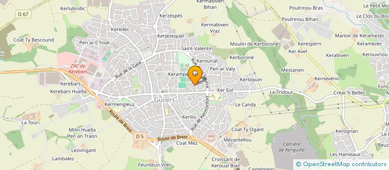 localisation de l'entreprise TAXI PETTON YOANN  GUILERS