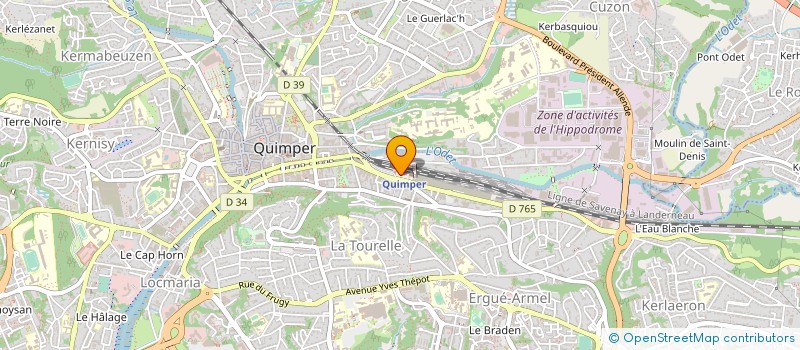 localisation de l'entreprise TAXI RADIO QUIMPEROIS  QUIMPER