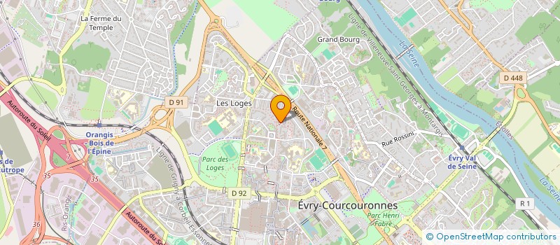 localisation de l'entreprise TAXI RAPIDE 91 à EVRY-COURCOURONNES