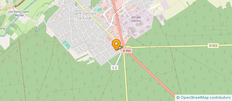 localisation de l'entreprise TAXI ROMAIN  SAINT-GERVAIS-LA-FORET