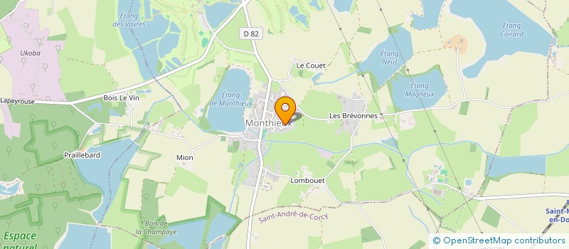 localisation de l'entreprise TAXI RS  MONTHIEUX