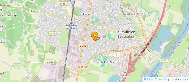 localisation de l'entreprise TAXI SAONE-BEAUJOLAIS à BELLEVILLE-EN-BEAUJOLAIS