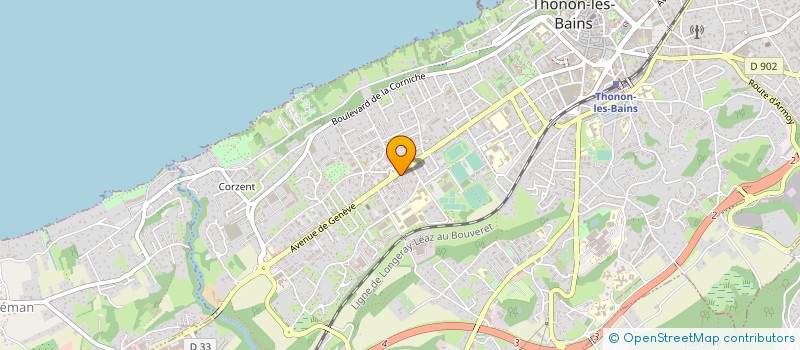 localisation de l'entreprise TAXI SERVICES à THONON-LES-BAINS