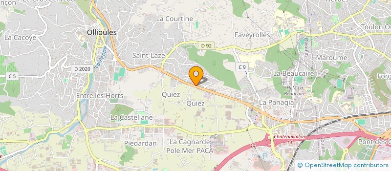 localisation de l'entreprise TAXI VALENTINO à OLLIOULES