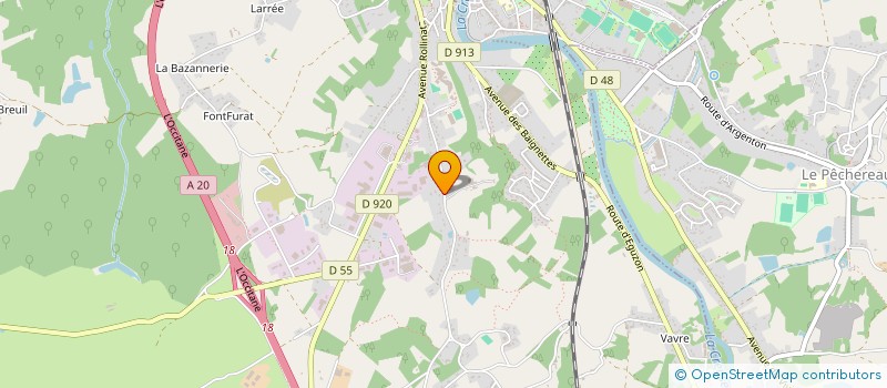 localisation de l'entreprise TAXI VANESSA à ARGENTON-SUR-CREUSE