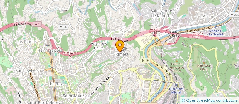 localisation de l'entreprise TAXI VERGINE à NICE
