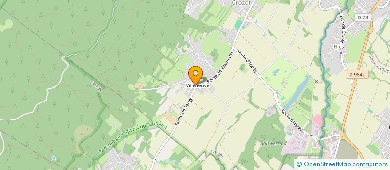 localisation de l'entreprise TAXI VILLENEUVE  CROZET