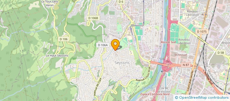 localisation de l'entreprise TAXI VTC GRENOBLE VIP à SEYSSINS