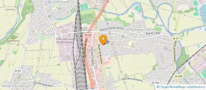 localisation de l'entreprise TAXI WOLF  SOUFFELWEYERSHEIM