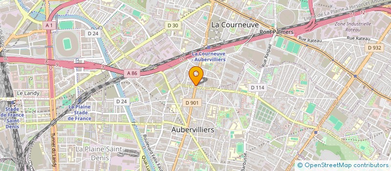 localisation de l'entreprise TAXIHANA à LA COURNEUVE