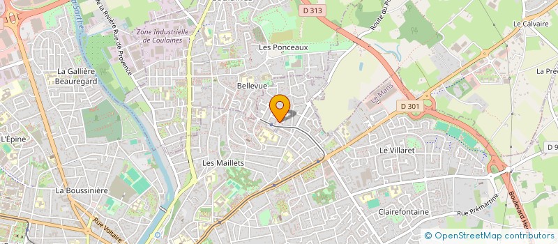 localisation de l'entreprise TAXIPHONE BELLEVUE à LE MANS