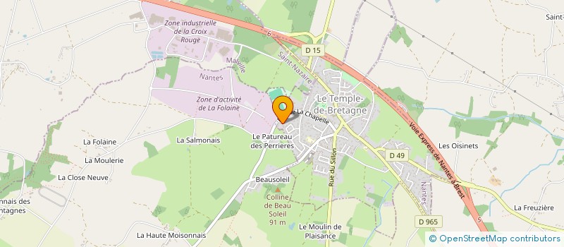 localisation de l'entreprise TAXIS 107  LE TEMPLE-DE-BRETAGNE