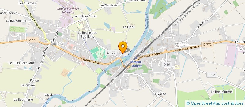 localisation de l'entreprise TAXIS-AMBULANCES ATHIMON-SECHER  GUIPRY-MESSAC