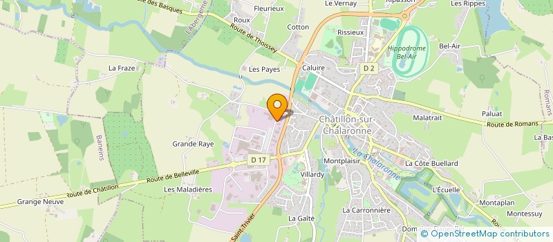 localisation de l'entreprise TAXIS AMBULANCES V.S.L. COILLARD à CHATILLON-SUR-CHALARONNE