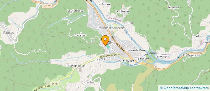 localisation de l'entreprise TAXIS BLIN à LALEVADE-D'ARDECHE
