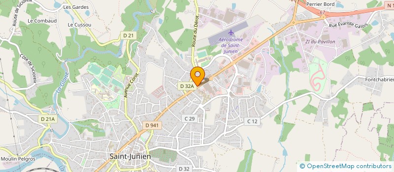 localisation de l'entreprise TAXIS CHOISNET & TETE SARL à SAINT-JUNIEN