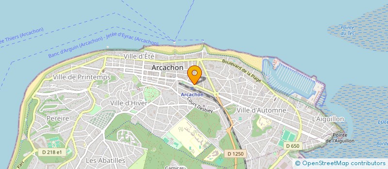 localisation de l'entreprise TAXIS RESEAU COTE D ARGENT à ARCACHON