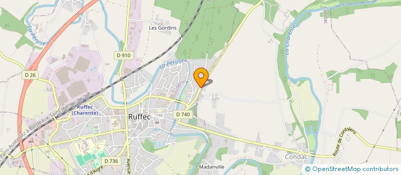 localisation de l'entreprise TAXIS RUFFECOIS  RUFFEC