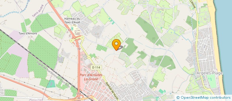localisation de l'entreprise TAXO  ARGELES-SUR-MER