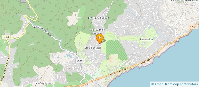 localisation de l'entreprise TAYATE à GRIMAUD