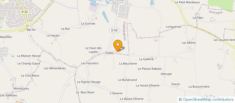 localisation de l'entreprise TAYEENERGIES à CHATEAUGIRON