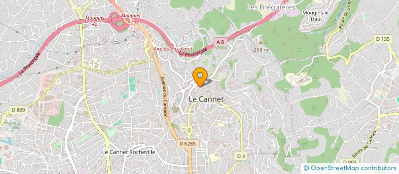 localisation de l'entreprise TAZ à LE CANNET