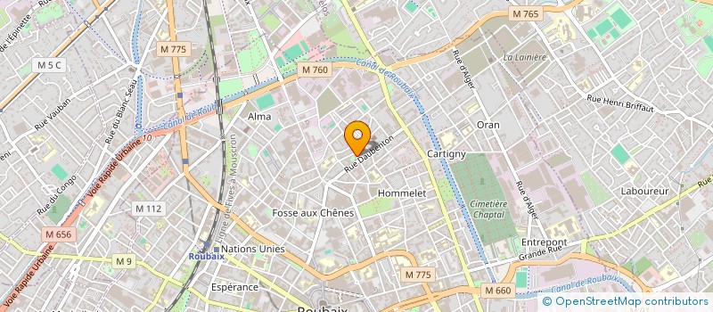 localisation de l'entreprise TB CHAUFFAGE SANITAIRE  ROUBAIX