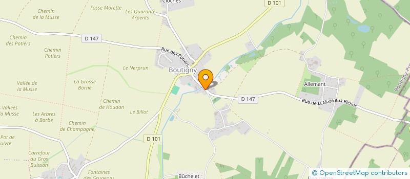 localisation de l'entreprise TB'RIO à BOUTIGNY-PROUAIS