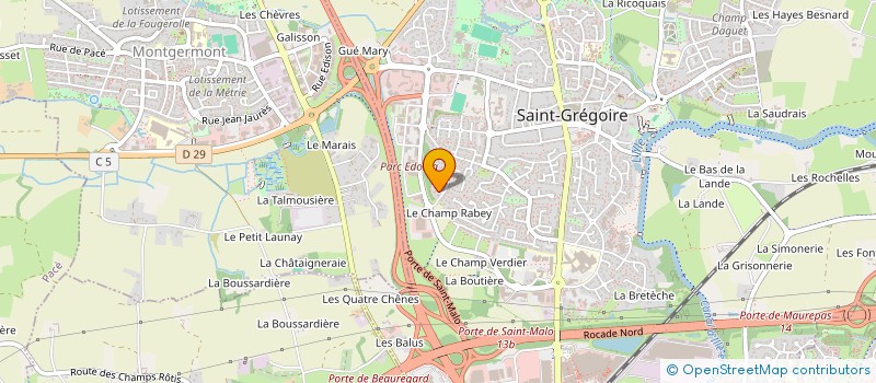 localisation de l'entreprise TB (THANKS BILL)  SAINT-GREGOIRE