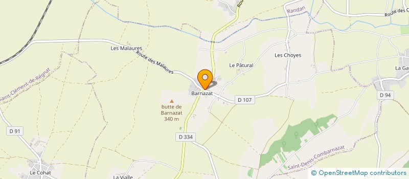 localisation de l'entreprise TB - TRAVAUX PUBLICS  SAINT-DENIS-COMBARNAZAT