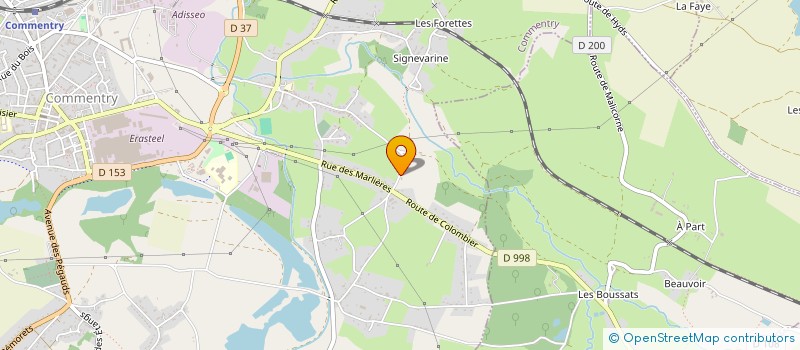 localisation de l'entreprise TB2I  COMMENTRY