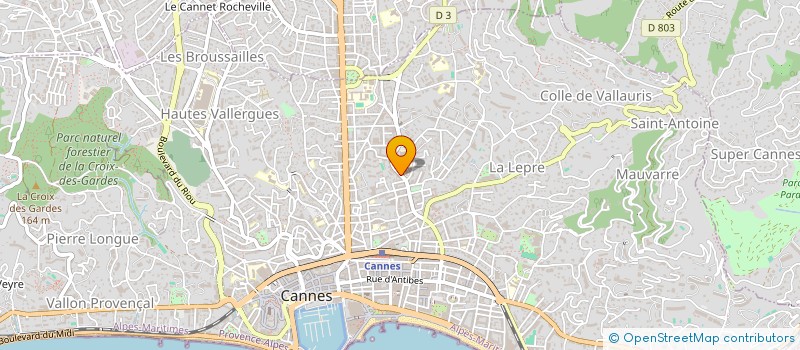 localisation de l'entreprise TBE à CANNES