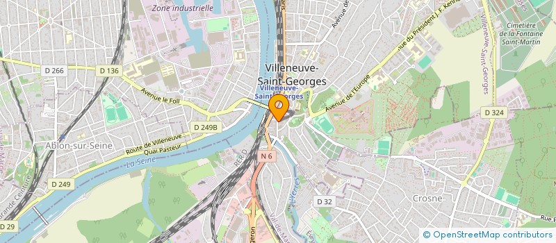 localisation de l'entreprise TBF à VILLENEUVE-SAINT-GEORGES