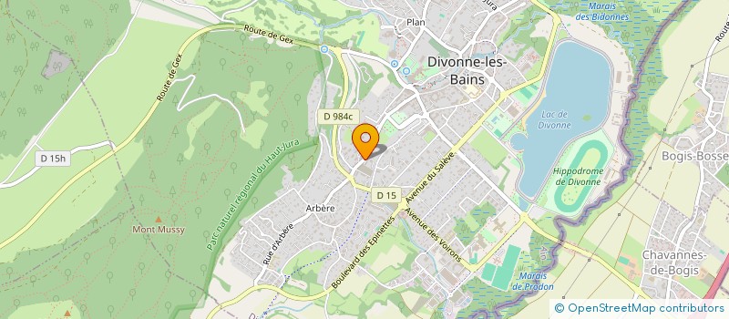 localisation de l'entreprise TBF INDUSTRIE à DIVONNE-LES-BAINS