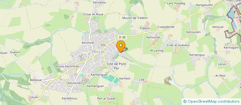 localisation de l'entreprise TBI  MILIZAC-GUIPRONVEL