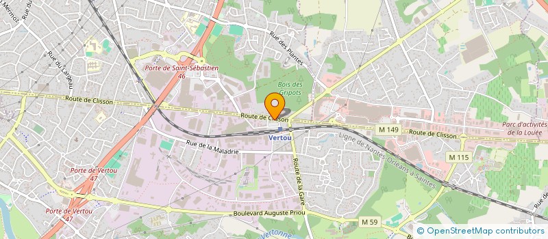 localisation de l'entreprise TBL SERVICES à VERTOU
