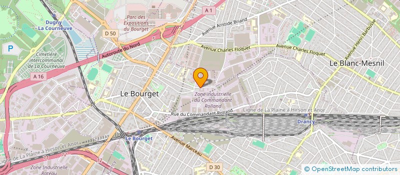 localisation de l'entreprise TBM à LE BOURGET