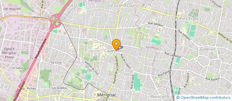 localisation de l'entreprise TBM LIGNE E & F  MERIGNAC