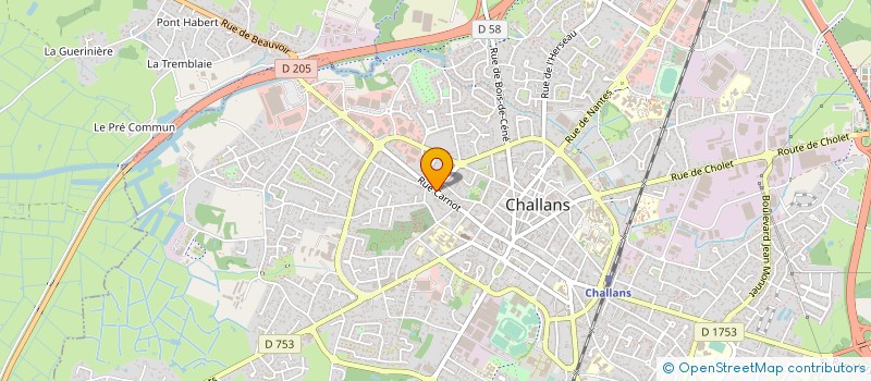 localisation de l'entreprise TBM OPTIQUE à CHALLANS